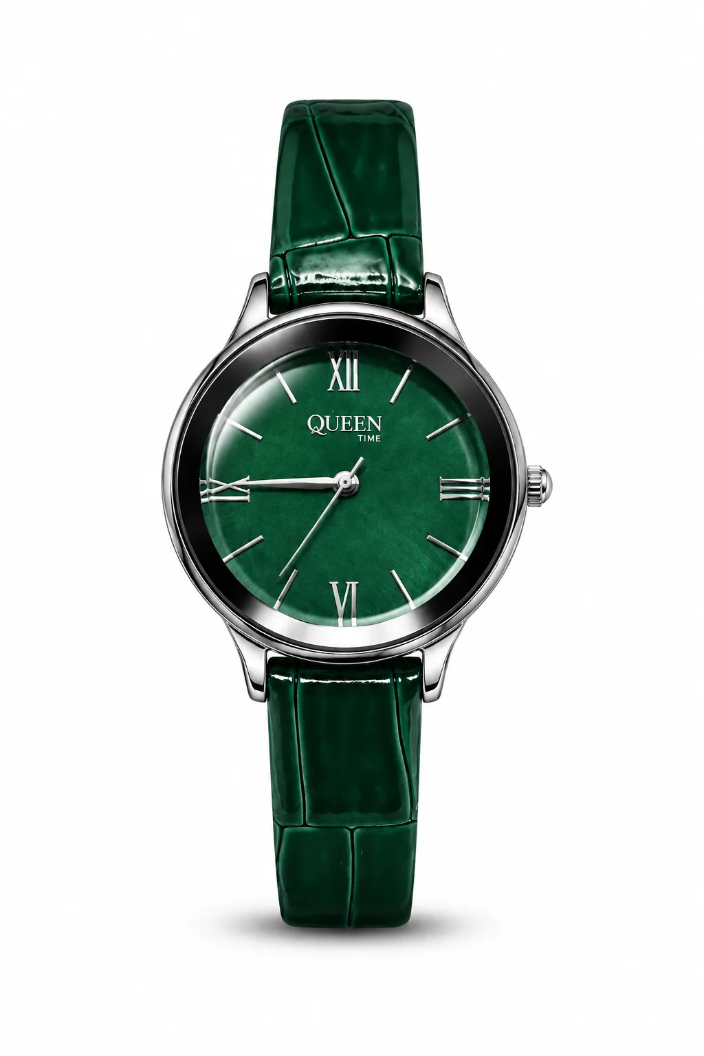 QUEEN Women’s Premium Round Dial Leather Strap Quartz Watch QW-903
